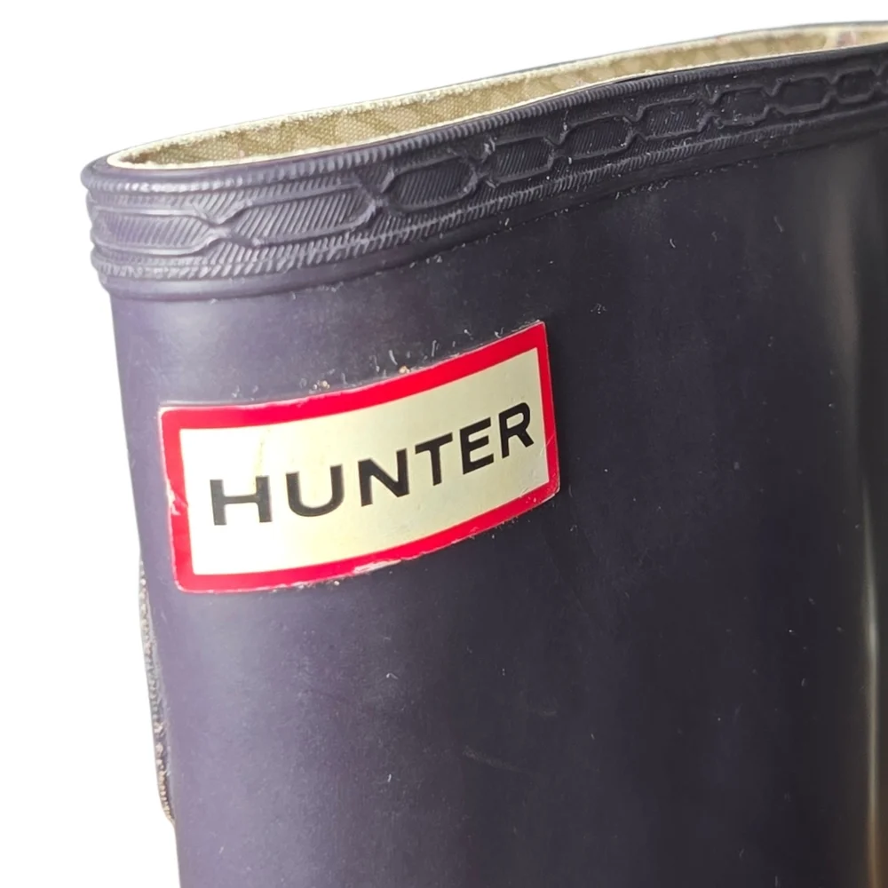 Hunter Womens Purple Waterproof Rubber Original Tall Rain Boots Size 7